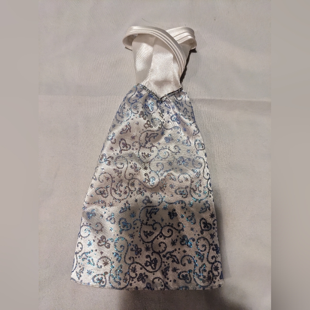 EUC Disney Barbie Princess Dress Gown Blue White 90s For Barbie Doll Replacement